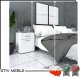 SZAFKA NOCNA BIAŁA 40 CM Z 1 SZUFLADĄ 1 PÓŁKĄ STOLIK NOCNY DO SYPIALNI LOFT 8