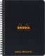 Rhodia kollegiehæfte - spiral indbundet A5 dotted papir - sort omslag - 80gram - 160 sider/80 ark (Rhodia nr. 193439C) 1