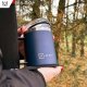 Kubek termiczny 420ml z uchwytem pokrywką na kawę herbatę stalowy zimne i ciepłe napoje Alogy Szary 8