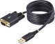 StarTech 1P6FFC-USB-SERIAL kabel równoległy Czarny 2 m USB Typu-A DB-9 1