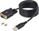 StarTech 1P6FFC-USB-SERIAL kabel równoległy Czarny 2 m USB Typu-A DB-9 9