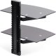StarTech 2B-WALL-MOUNT-SHELF półka na sprzęt audio wideo Czarny Szkło 1