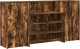 vidaXL Biurko recepcyjne dąb wędzony 200x50x103,5 cm Drewno klejone (3324182) 2