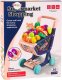 LeanToys Wózek Sklepowy Dla Dzieci Warzywa Do Krojenia Granatowy LEAN Toys 3