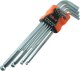 Klucze imbusowe z kulistymi końcówkami Chrome-Vanadium 9szt. 1