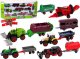Zestaw Pojazdów Rolniczych Traktor 12 Sztuk Metal LEAN Toys 1