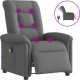 vidaXL Rozkładany fotel masujący, elektryczny, ciemnoszary, tkanina 1