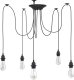 vidaXL Lampa wisząca z 5 uchwytami na żarówki E27 Czarny metal 1