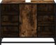 vidaXL Szafka pod umywalkę przydymiony dąb, 80x33x60 cm 4