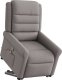 vidaXL Podnoszony fotel masujący, rozkładany, kolor taupe, tkanina 3