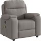vidaXL Rozkładany fotel masujący, taupe, obity tkaniną 2