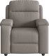 vidaXL Rozkładany fotel masujący, taupe, obity tkaniną 3