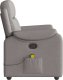 vidaXL Rozkładany fotel masujący, taupe, obity tkaniną 4