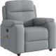 vidaXL Rozkładany fotel masujący, jasnoszary, obity tkaniną 2