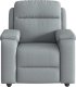 vidaXL Fotel rozkładany, jasnoszary, tapicerowany tkaniną 3