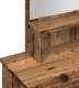 vidaXL Toaletka z lustrem Stare drewno 86,5x35x136 cm 9