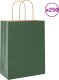 vidaXL Torby papierowe Kraft 250 szt. z uchwytami zielone 22x11x28 cm 1