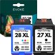 2x Tusz do drukarki HP 27 + 28 XL | czarny + kolor | C8727AE + C8728AE 1