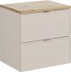 Szafka pod umywalkę nablatową BELLA CASHMERE 82-60-2S z blatem 60 cm kaszmir/dąb artisan COMAD 1