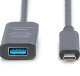 Active USB-C Extension Cable, 5m 10G, USB 3.2 Gen2, USB-C - USB-A (M/F) 1