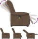 Podnoszony fotel masujący, elektryczny, rozkładany, brązowy 8