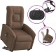 Podnoszony fotel masujący, elektryczny, rozkładany, brązowy 9