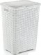 Kosz na biel.RATTAN 60l-biały 435x337x602 mm 1