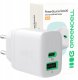 Greencell PowerSource Duo30 Biała Ładowarka sieciowa 30W USB-C USB-A Power Delivery QC3.0- 1x USB-C, 1x USB-A 3