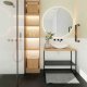 Szafka pod umywalkę nablatową LISA 75 cm czarny/dąb  BALTICA DESIGN 1
