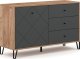 Komoda BILBAO 1D/3S dąb craft tobacco/grafit mat WIPMEB 1
