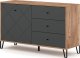 Komoda BILBAO 1D/3S dąb craft tobacco/grafit mat WIPMEB 3