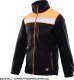 ORPO - POLAR RIVAL wzmocnienia z materiału OXFORD 3 kieszenie zapinany na zamek polar 100%  320 g/m2 pasy odblaskowe - CZARNO-POMARAŃCZOWY(cp) XL 1