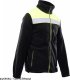ORPO - POLAR RIVAL wzmocnienia z materiału OXFORD 3 kieszenie zapinany na zamek polar 100%  320 g/m2 pasy odblaskowe - Czarny-Żółty(cy) 4XL. 4