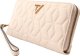 Guess, Elenia, Textile Wallet, SLG Large Zip, Stone, For Women For Women 1