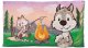 NICI 49954 Poduszka przytulanka wilk Winny i wiewiórka Jojo 43x25cm GREEN 1