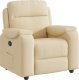 vidaXL Fotel rozkładany, kremowy, obity tkaniną 2