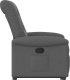 vidaXL Podnoszony fotel rozkładany, ciemnoszary, obity tkaniną 5