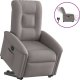 vidaXL Podnoszony fotel rozkładany, elektryczny, kolor taupe, tkanina 1