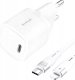 Ładowarka Sieciowa 230V 20W na USB-C USB Type-C + Kabel na Lightning PD3.0 / Silicone Power 20W 2