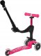 Micro Hulajnoga Mini 3w1 Deluxe Plus LED pink 3