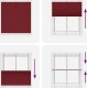 vidaXL Roleta plisowana Bordowy Czerwony 115x100 cm Szerokość tkaniny 5