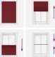 vidaXL Roleta plisowana Bordowy Czerwony 100x150 cm Szerokość tkaniny 5