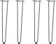 vidaXL Nogi do stołu Hairpin, 4 szt., stal, 72 cm, lita stal 2