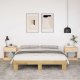 vidaXL Rama łóżka bez materaca 135x190 cm lite drewno dąb 4