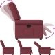 vidaXL Fotel rozkładany, winna czerwień, obity tkaniną 6