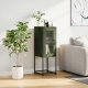 vidaXL Komoda Oliwkowo-zielona 36x39x107 cm Stal walcowana na zimno 3