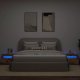 vidaXL Szafka nocna z oświetleniem LED, stare drewno, 60x35x40 cm 4
