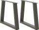 vidaXL Nogi stołu jadalnego w kształcie litery V 2 szt. Antracyt Stal 1