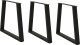 vidaXL Nogi do stołu jadalnego w kształcie litery V 3 szt. Czarne Stal 1
