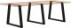 vidaXL Nogi do stołu jadalnego w kształcie litery V 3 szt. Czarne Stal 8